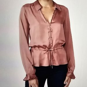 Paige Kendall Satin blouse